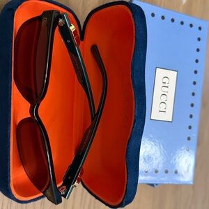 Gucci Black Sunglasses with Blue Case